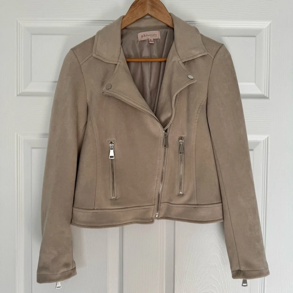 Philosophy faux suede leather jacket - Picture 2 of 10